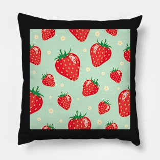 Summer Strawberries Pillow