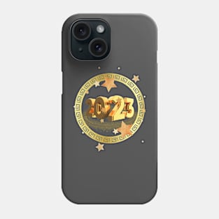 New Year 2023. Golden Phone Case