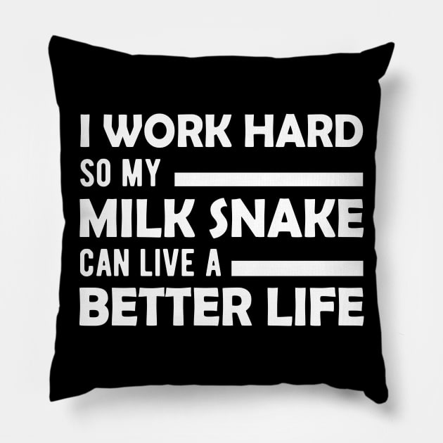 Milk Snake - Can live a better life Pillow by KC Happy Shop