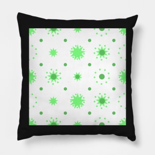 Suns and Dots Pale Green on White Repeat 5748 Pillow