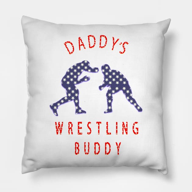 daddy's wrestling buddy usa Pillow by fanidi