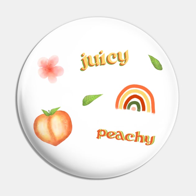 Peach theme small pattern Pin by RocksNMills