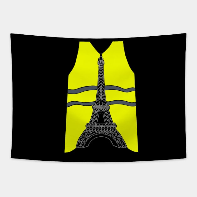 Yellow vest Tapestry by blauetauben