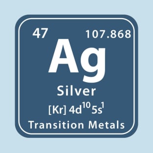 Argentina Football, World Cup 2022, Ag Argentum Silver Chemical symbol T-Shirt