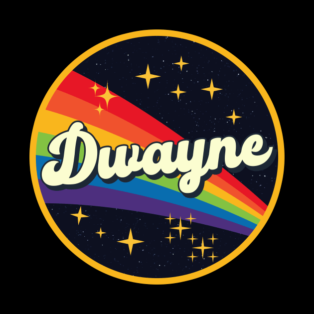 Dwayne // Rainbow In Space Vintage Style by LMW Art