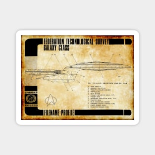 Federation Technological Survey Star Ship Profile Magnet