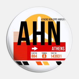 Athens (AHN) Georgia Airport // Sunset Baggage Tag Pin