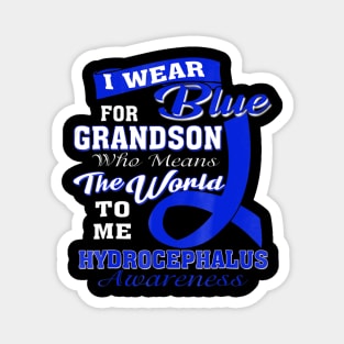 Hydrocephalus Awareness I Wear Blue For Grandson Magnet