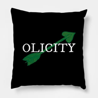 Olicity - Green Heart Arrow Pillow