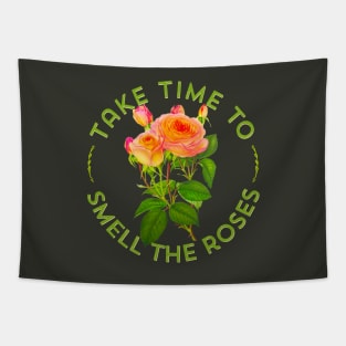 Positive Quote Floral Gift for Women Gardeners Rose Flowers Tapestry