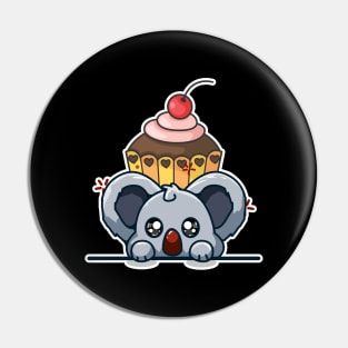 Koala and cupcake Pin