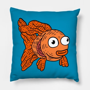 cute goldfish cartoon artwork. pet fish. Pillow