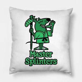 Master Splinters Pizza green Pillow