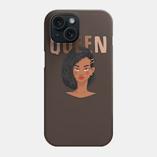 QUEEN Tee African American Strong Black Natural Afro Phone Case