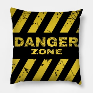 funny face mask / cool face shield Danger Zone Pillow