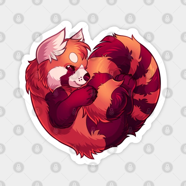 Red Panda Magnet by KaceyMeg