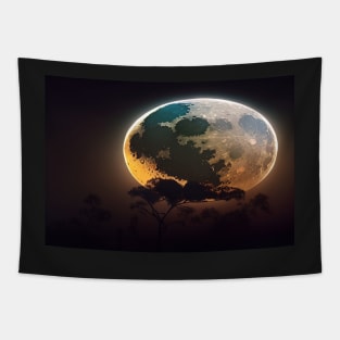 Unwind With The Moon And Relax Into Space Tapestry