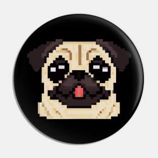 Pixel Pug Dog Lover Puppy Pin