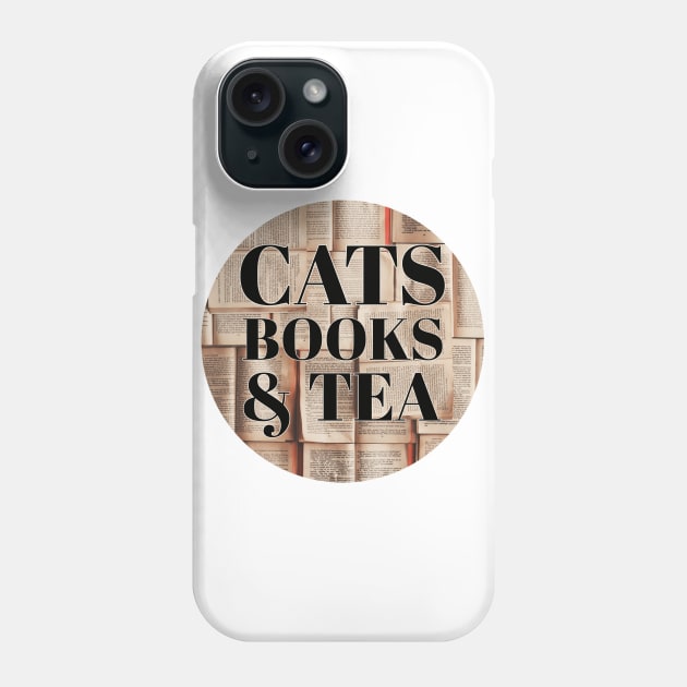 Cats, books and tea Phone Case by reesea