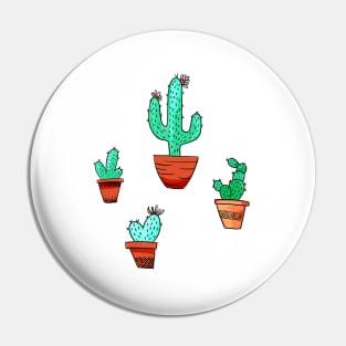 Potted Cactus Pattern Pin