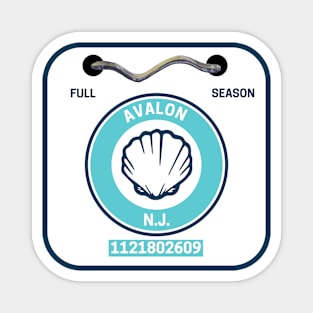 Avalon New Jersey Beach Badge Magnet