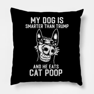 funny anti-trum p shirt for dog lovers Pillow