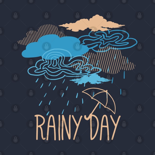 Blue Rainy Day by FlinArt