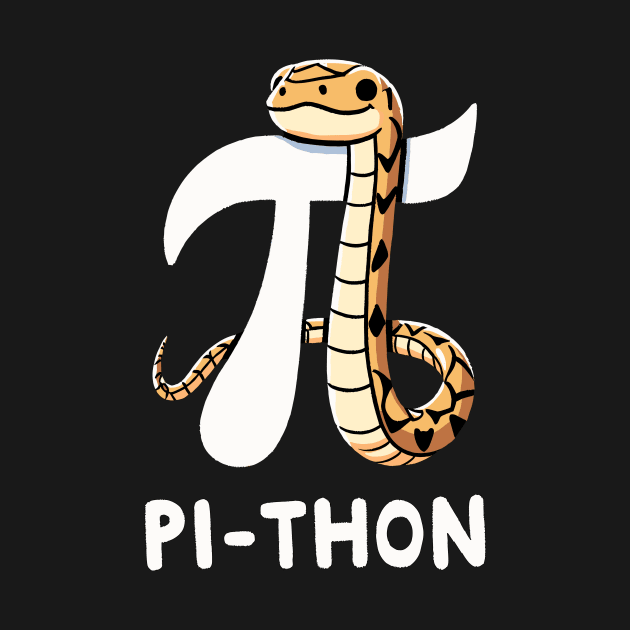 Pi-Thon Pi Symbol Python by DoodleDashDesigns