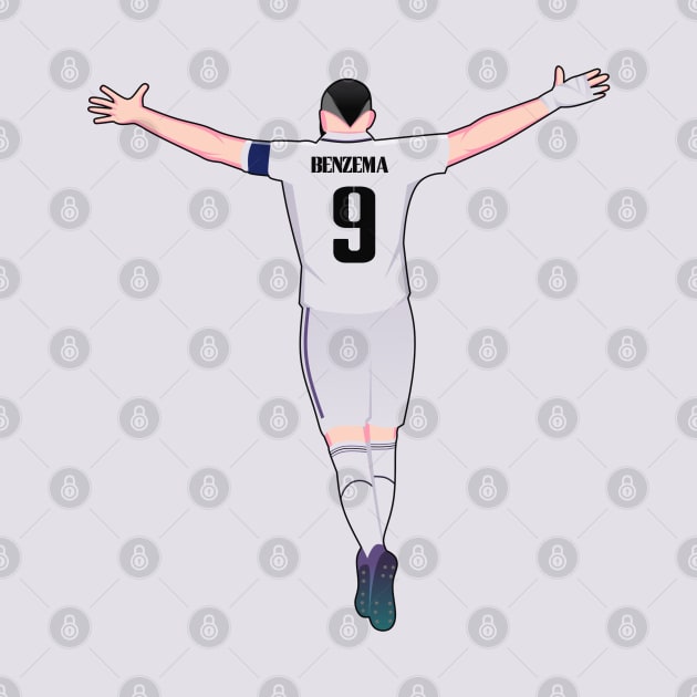 Benzema #9 Captain RM 22 Football Celebration by LanaIllust