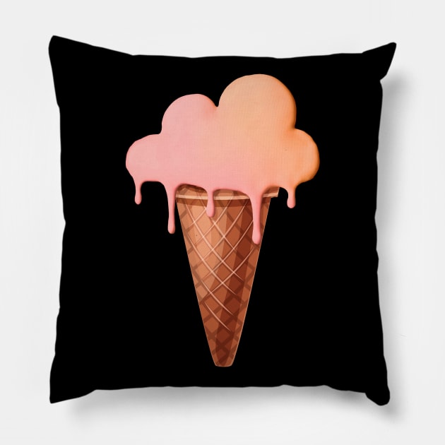 Dixie Damelio - be happy Cloud (ice cream food)| Charli D'Amelio Hype House Tiktok Pillow by Vane22april