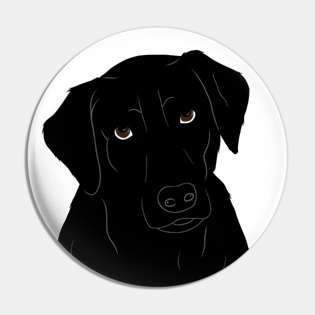 Black Labrador Dog Pin by Raghni.C 