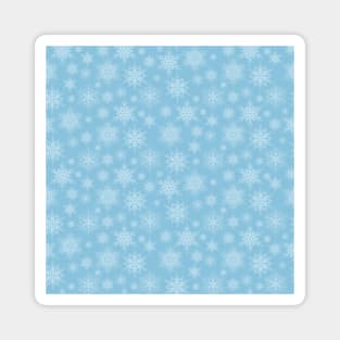 Snow Fall - Light Blue Monochrome  - Cozy Winter Collection Magnet