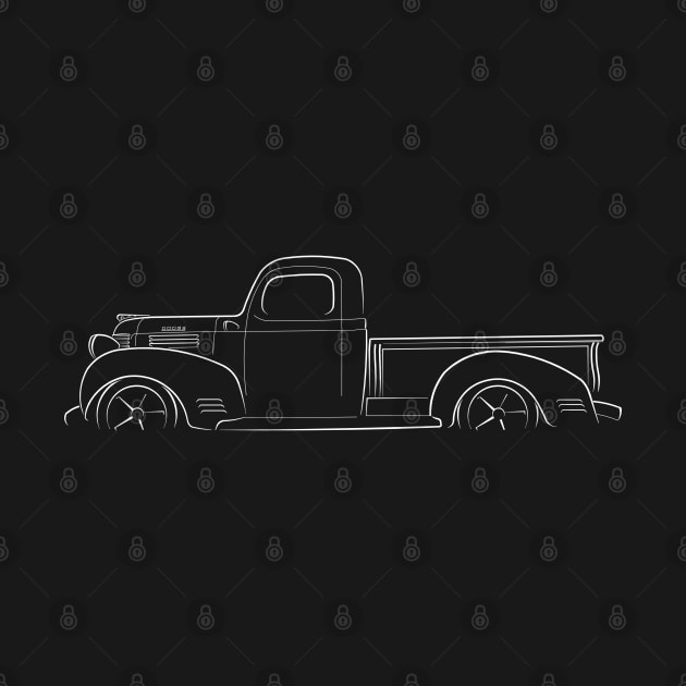 1941 Dodge Pickup - profile stencil, white by mal_photography