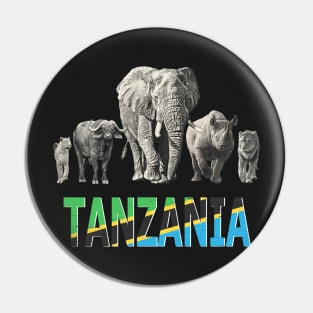 Africa's Big Five Tanzania Pride Wildlife Pin