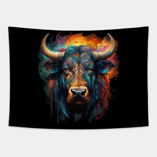 Water Buffalo Rainbow Tapestry