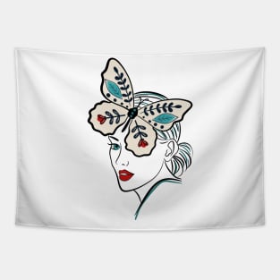 Butterfly Woman Tapestry