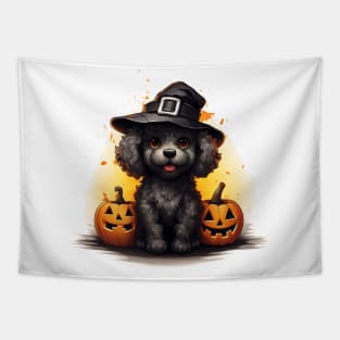 Halloween Poodle Dog #2 Tapestry