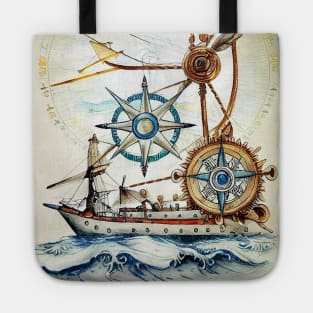 Nautical Illustration Tote