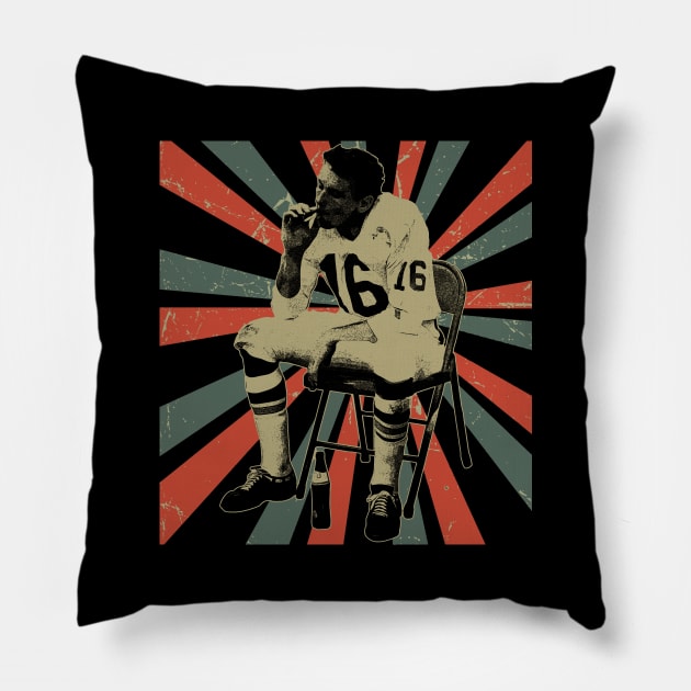 Len Dawson Halftime & Relax Pillow by Setipixel