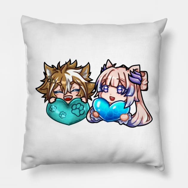 Genshin Impact - Gorou / Kokomi Pillow by Anet Garol