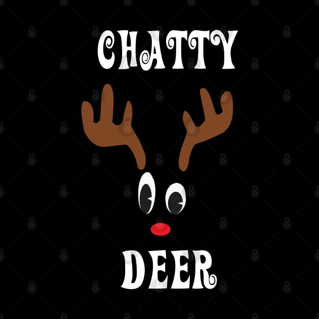 Chatty Reindeer Deer Red nosed Christmas Deer Hunting Hobbies   Interests by familycuteycom