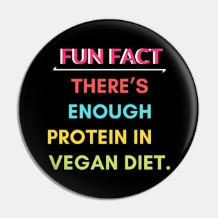 Vegan tee design Pin