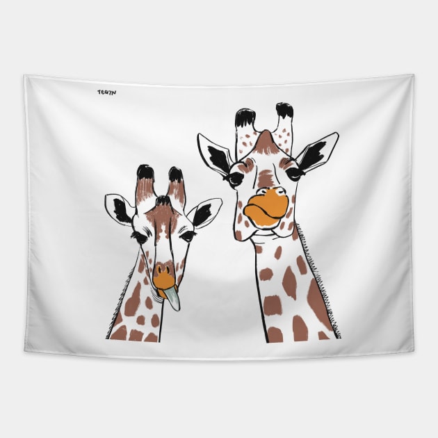 Giraffe Tapestry by Tegunn