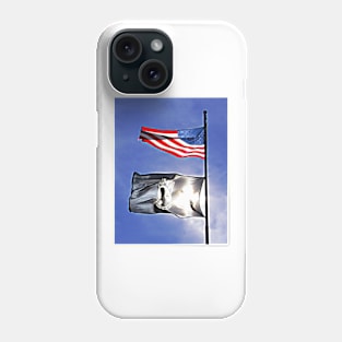 Post Cemetery- Flags Waving Phone Case