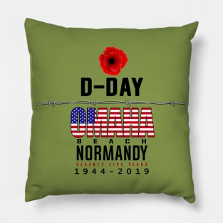 D Day Omaha Beach Anniversary Pillow