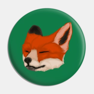 fox head sleeping Pin