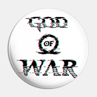 God Of War Logo Glitch Effect Black Pin