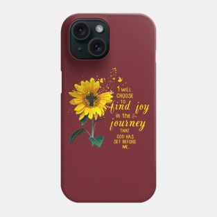 Christian Cross Sunflower God Quotes Phone Case