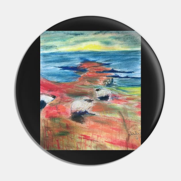 Sheep on the shore Pin by Juliejart