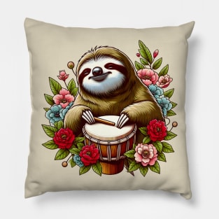 Djembe sloth Pillow